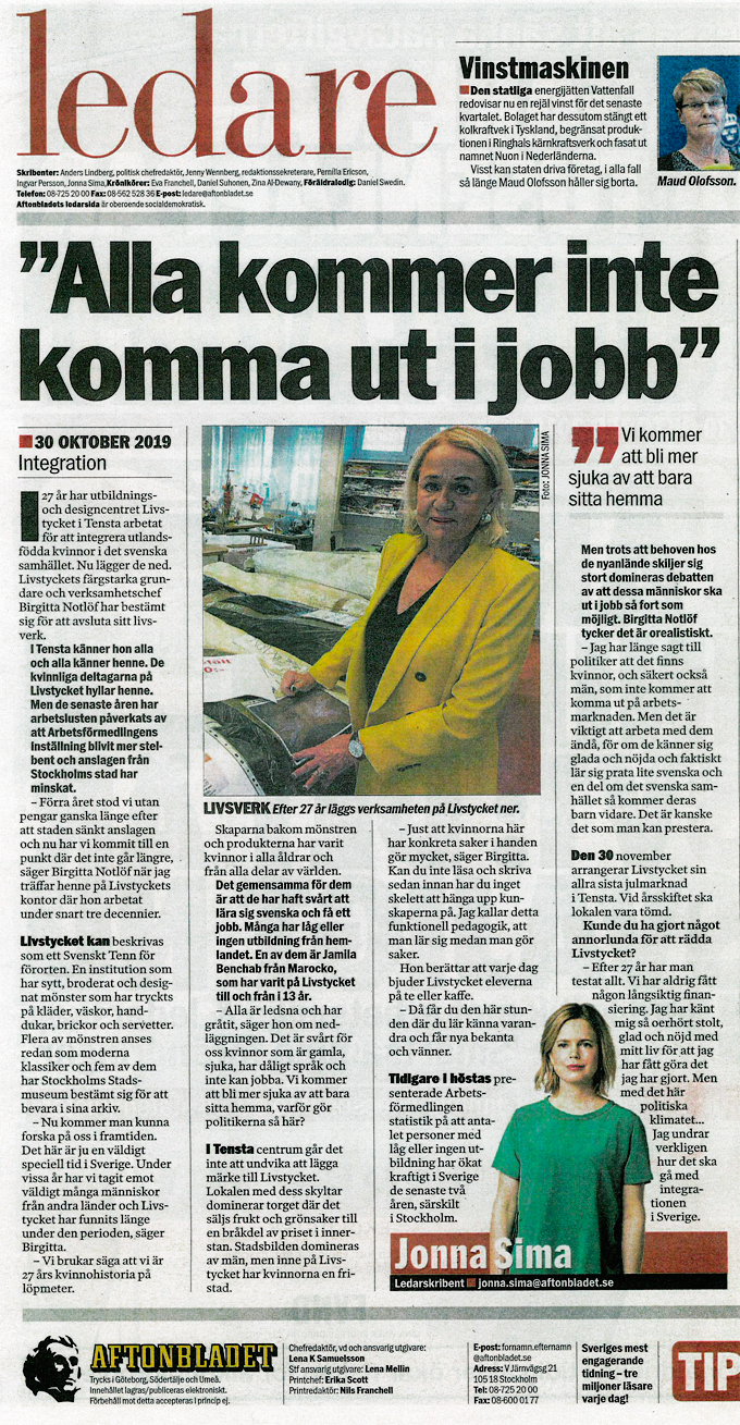 Ledarartikel i Aftonbladet
