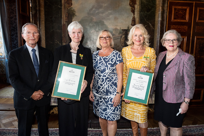 The Royal Patriotic Society's Educational Achievement Medal was awarded to Birgitta Notlöf on 17th August 2017. County Governor Chris Heister presented the medal at a grand ceremony which took place at the Tessin Palace in Stockholm