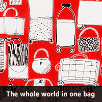 Livstyckets pattern "The whole world in one bag"